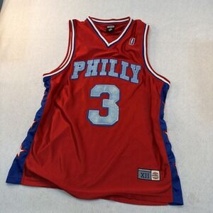 Y2K Vintage WEBUNLTD Urban Player XII Philly #3 B Ball Jersey Red Streetwear XL